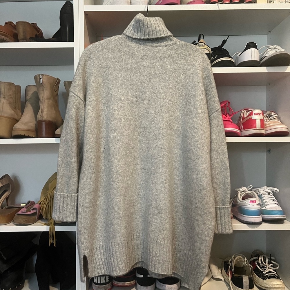 Zara grey turtleneck sweater dress size small
